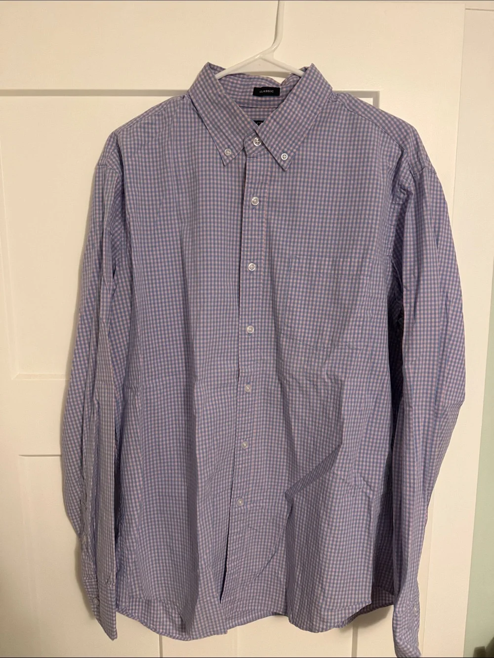 J. Crew Blue and Pink Gingham Button-Down Shirt